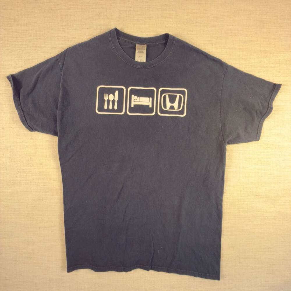 Gildan Eat Sleep Honda Graphic T-Shirt Size XL